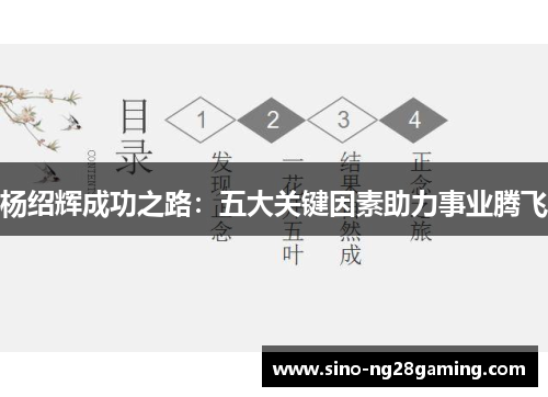 杨绍辉成功之路：五大关键因素助力事业腾飞